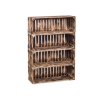 Drveni paljeni sanduci regal 88 x 60 x 24 cm