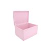 Drvena kutija s poklopcem 40x30x23 cm - ružičasta