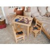 Drveni dječji stolić sa stolicama - Krtica