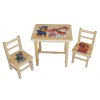 Drveni dječji stolić sa stolicama - Psići u ophodnji