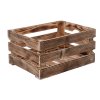 4290 1 opalena drevena bedynka 40 x 30 x 20 cm