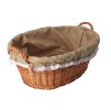 Pletena košara za rublje opšivena - prirodna