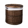 Pletena košara za rublje tamna s poklopcem