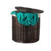 Pletena košara za rublje Vera tamna opšivena