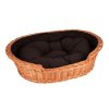Pleteni krevet za psa s jastukom - srednji