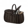 Pletena košara za piknik tamna
