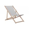 Drvena vrtna ležaljka svijetlo siva